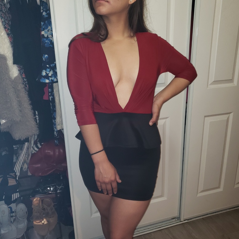 Red & Black Dress